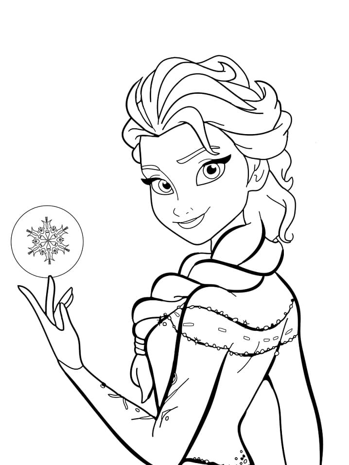 Elsa Coloring Page Free