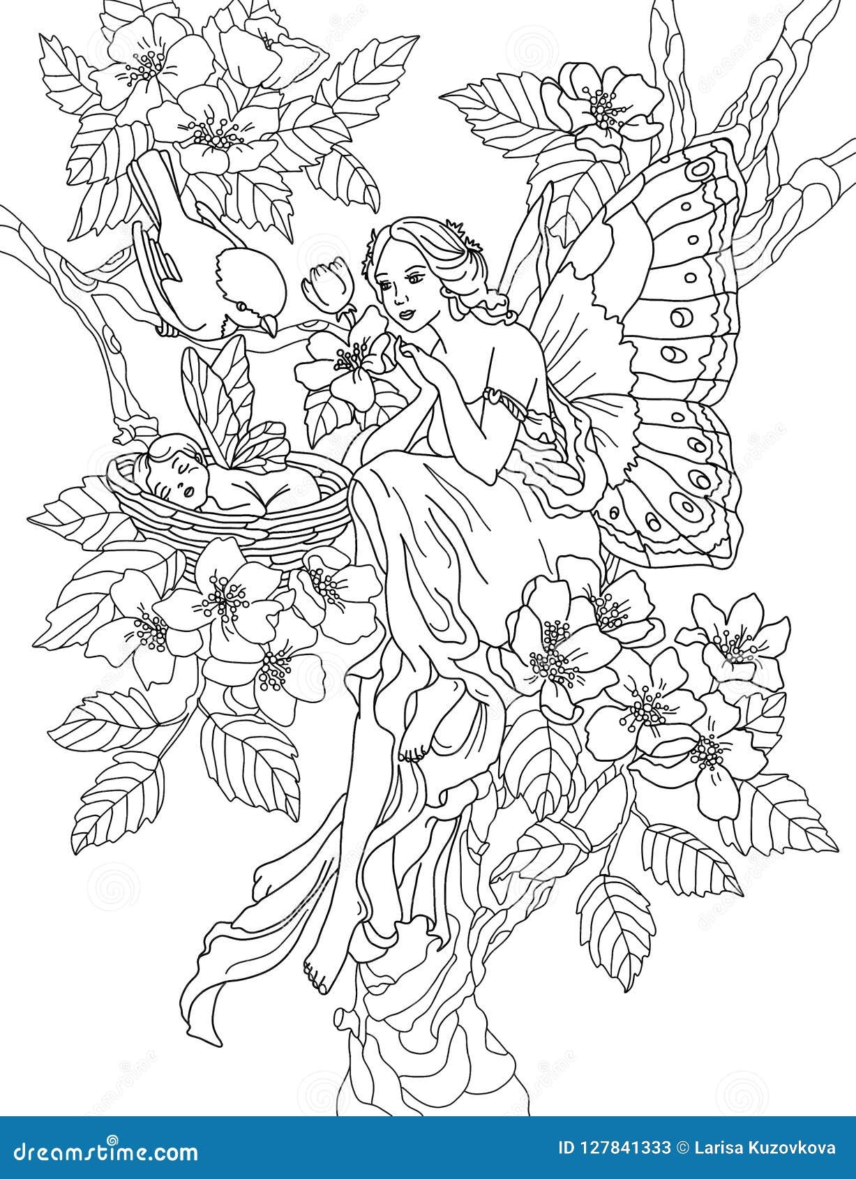 Pretty Fairies Coloring Pages