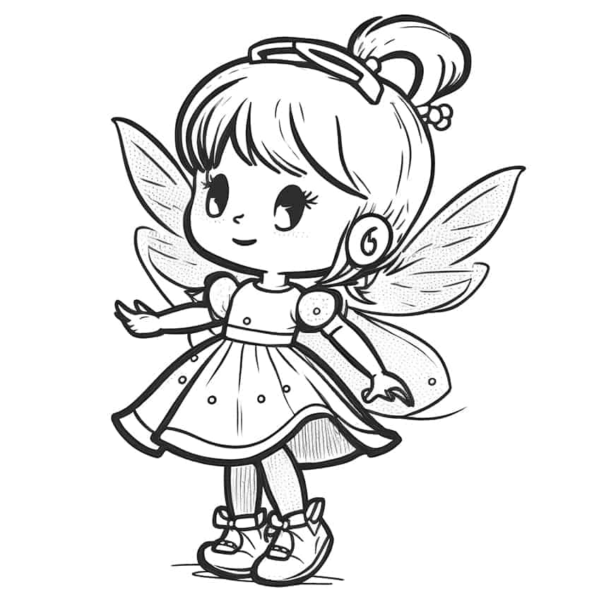 Cute Fairy Coloring Pages