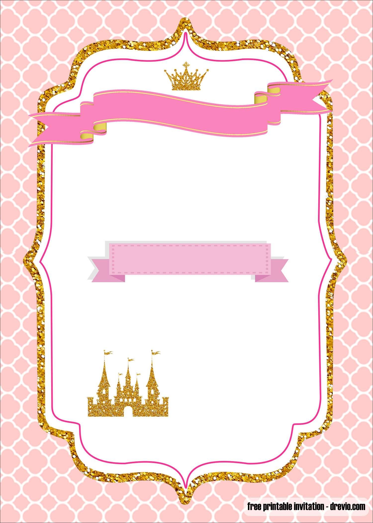 Princess Birthday Invitation Template