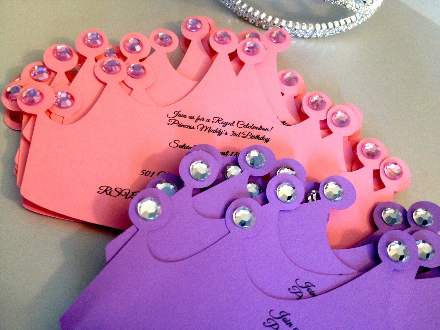 Princess Crown Invitation Templates