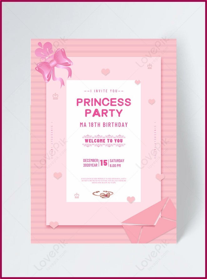 princess party invitation template free