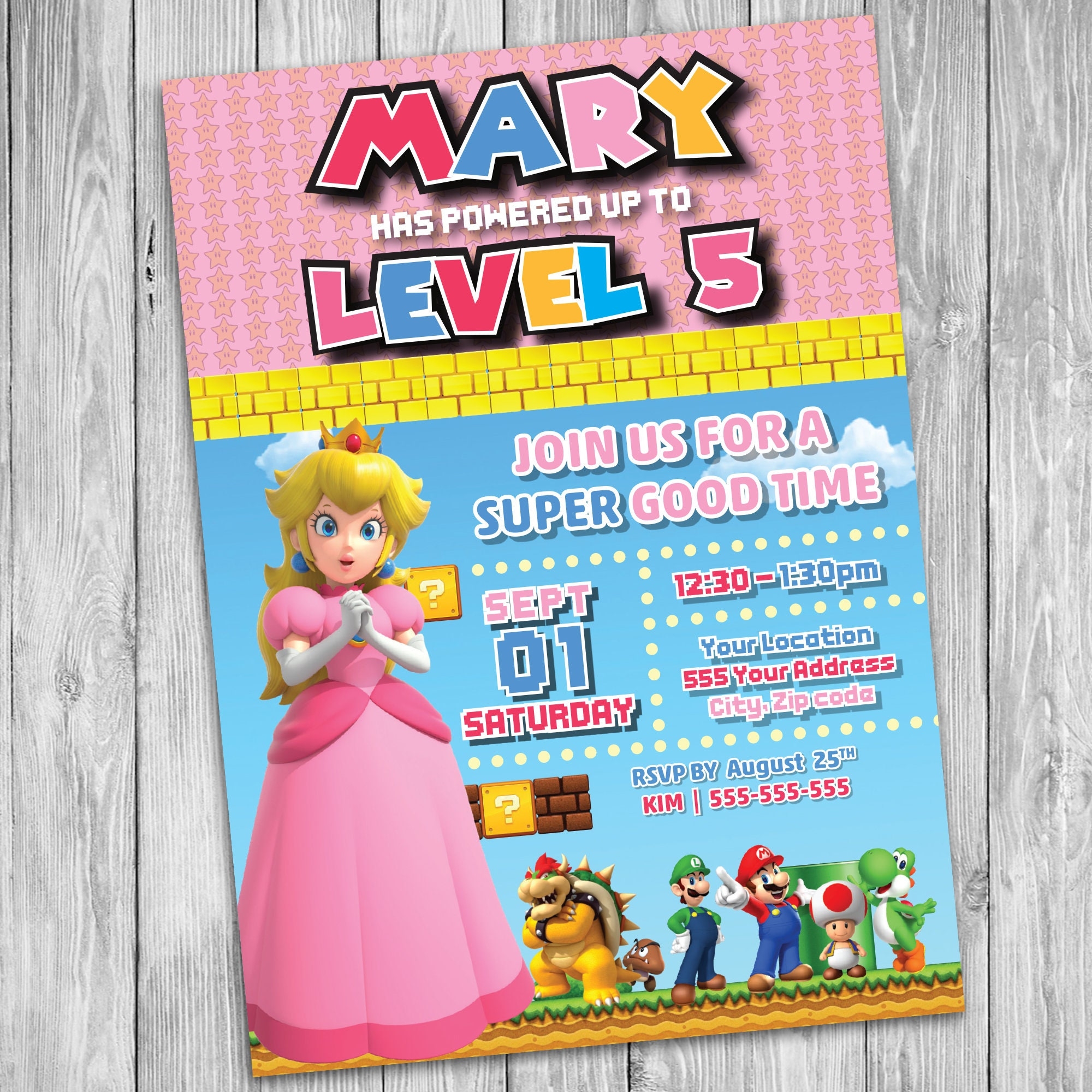 peach invitation template