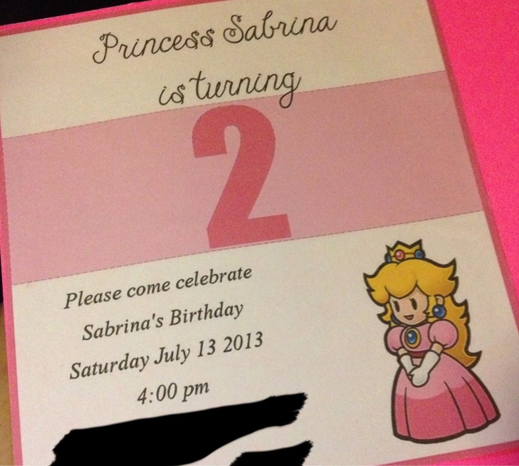 Princess Peach Invitation Template Social Media Template