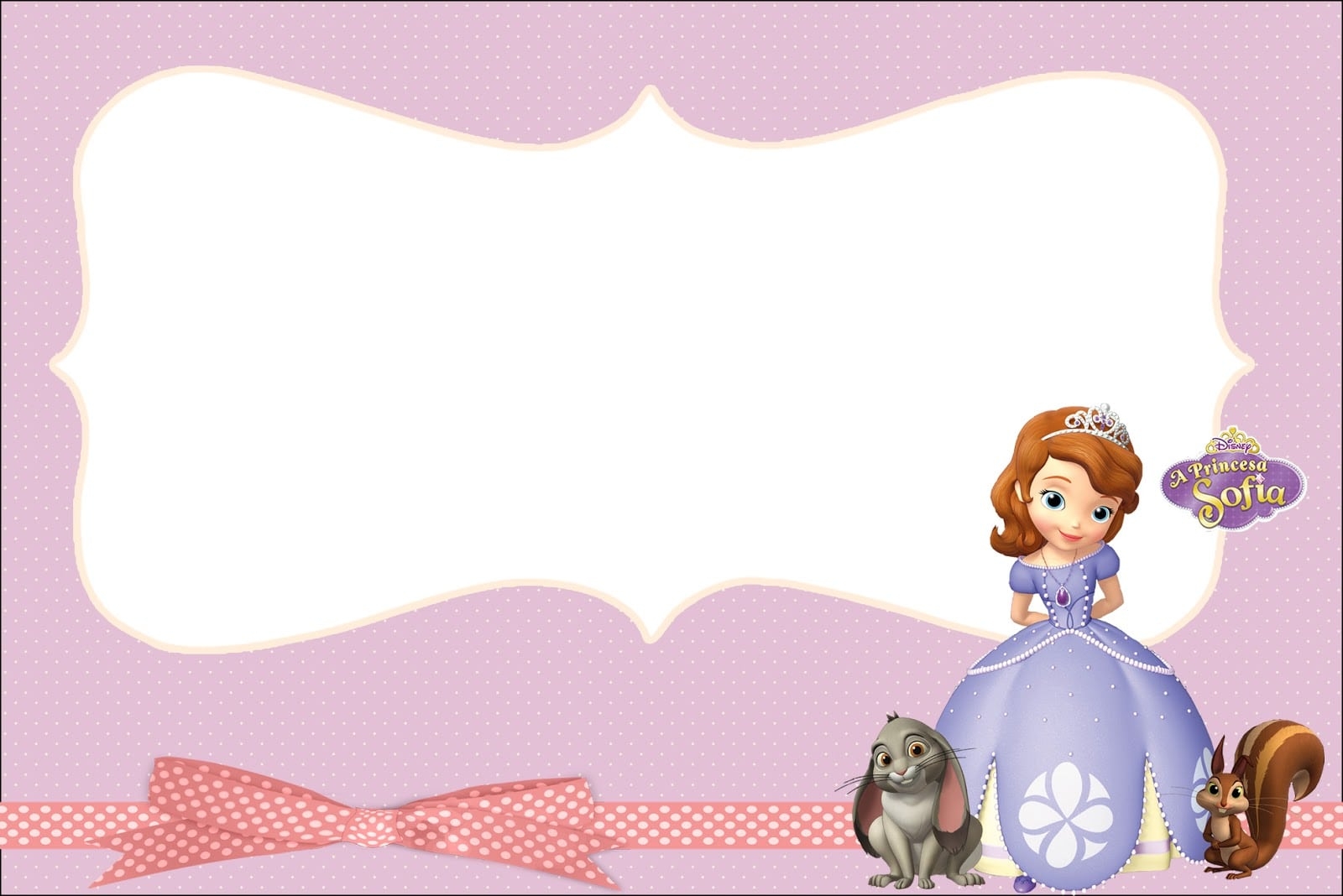 Princess Sofia Invitation Template Free