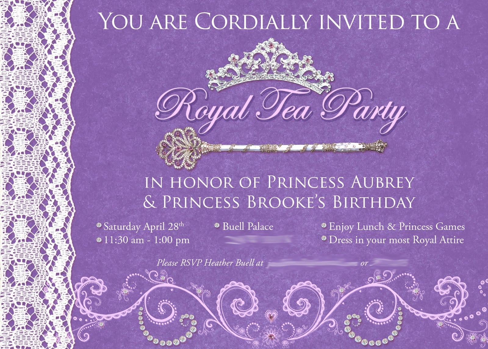 Princess Tea Party Invitation
