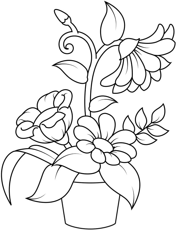 Print Flower Pot Coloring Page Free Printable Coloring Pages For Kids