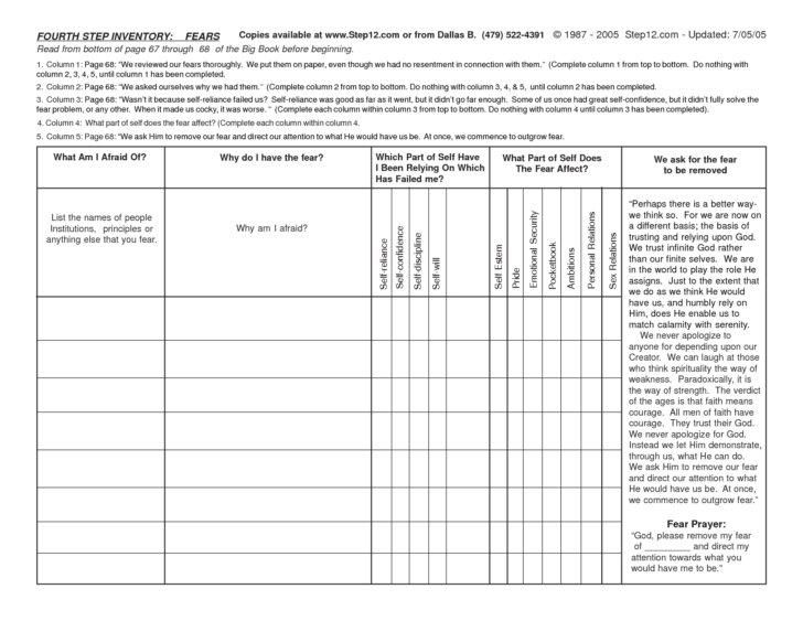 Printable Aa Step 2 Worksheet Printable Worksheets