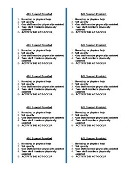 Printable ADL Sequencing Cards