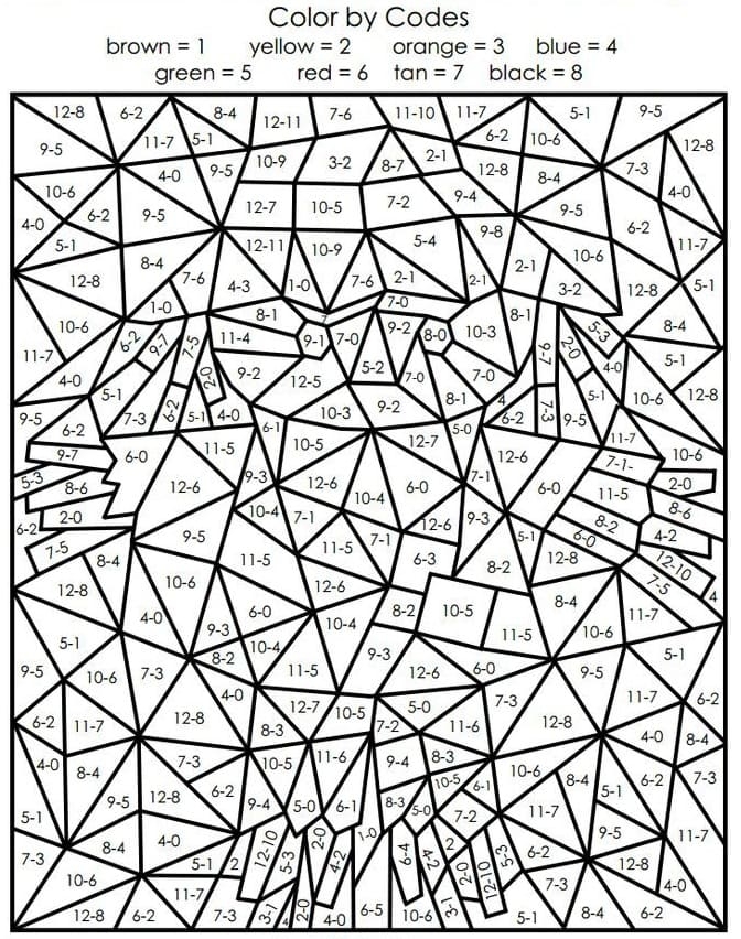 Printable Advanced Color By Numbers Coloring Page Free Printable 