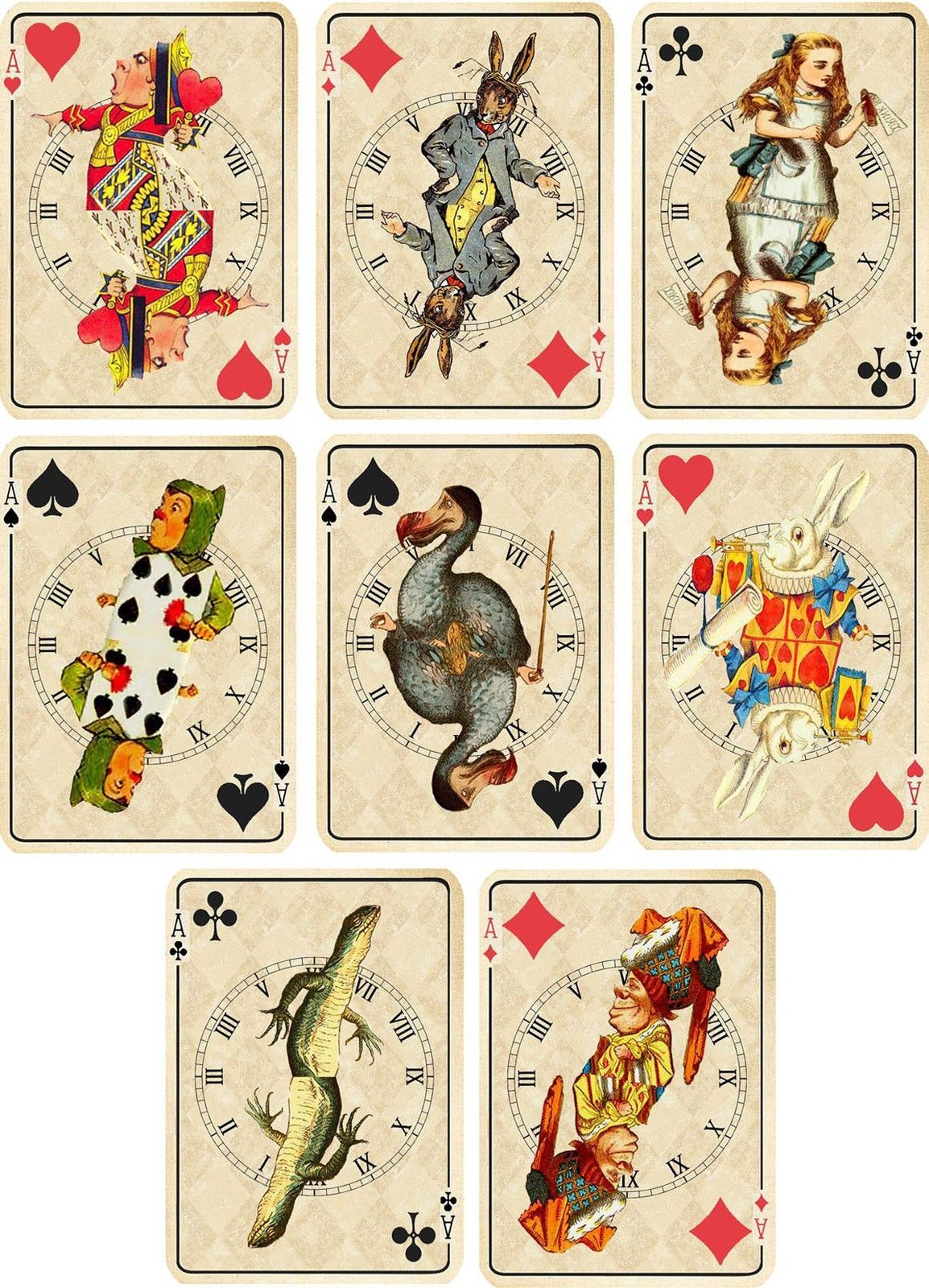 alice in wonderland printable name cards