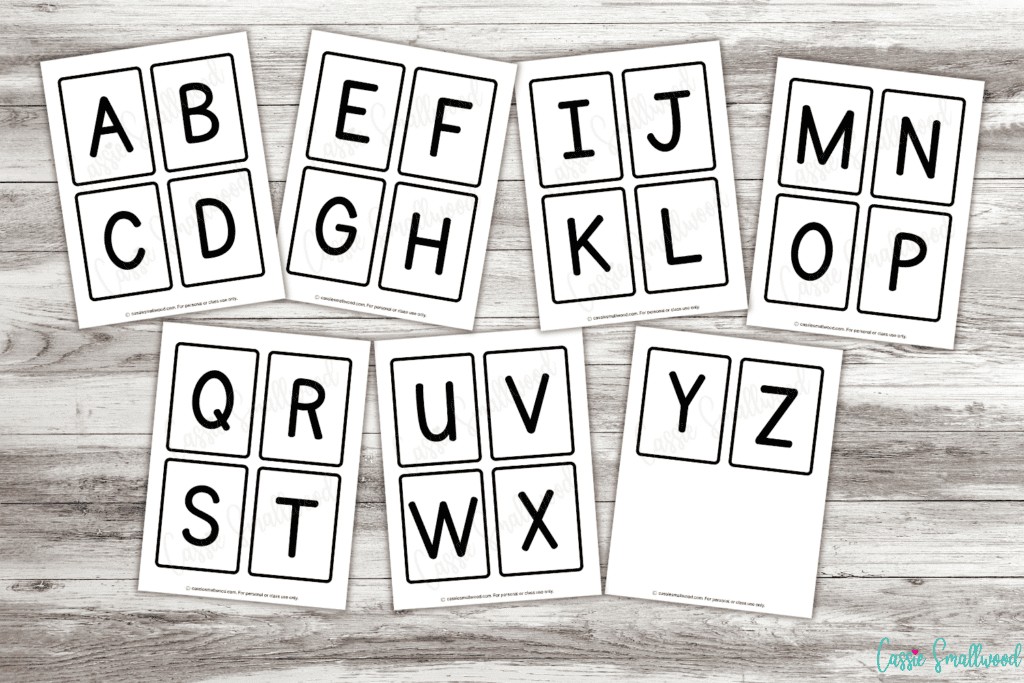 Printable Alphabet Flash Cards Black And White Printable Infoupdate