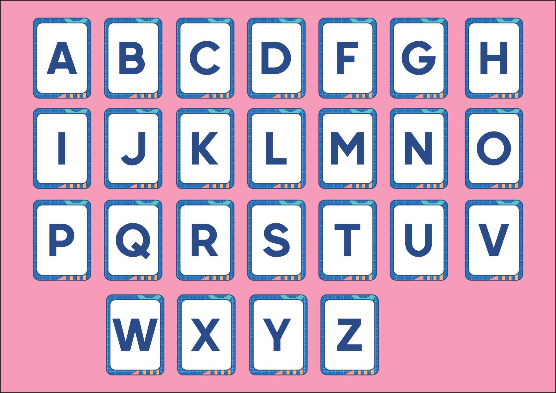 Printable Alphabet Letters Flash Cards Alphabet Flash Cards Gambaran