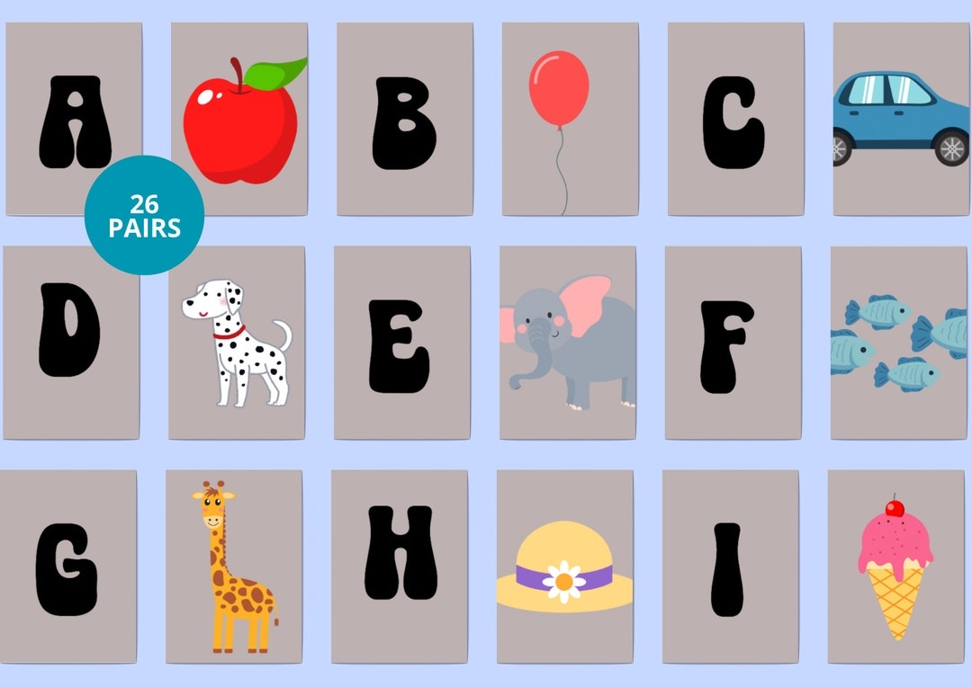 alphabet memory cards printable pdf