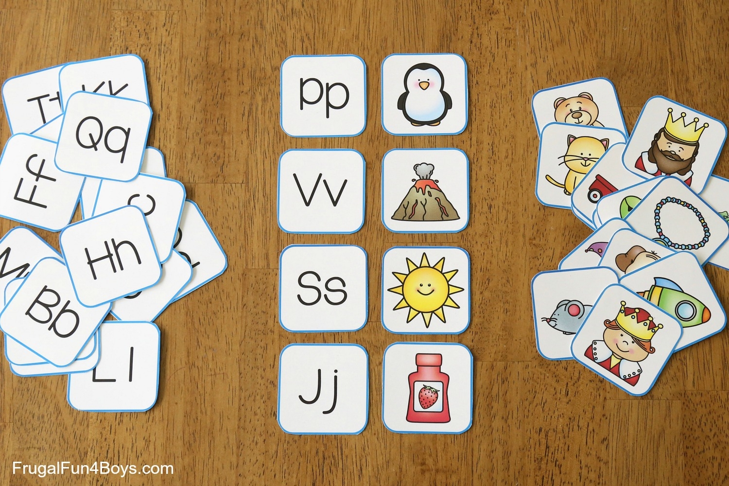 Printable Alphabet Memory Game Cards Frugal Fun For Boys And Girls