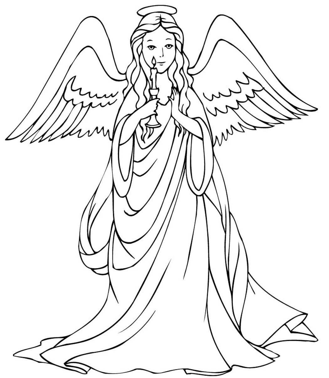 angel coloring pages free printable