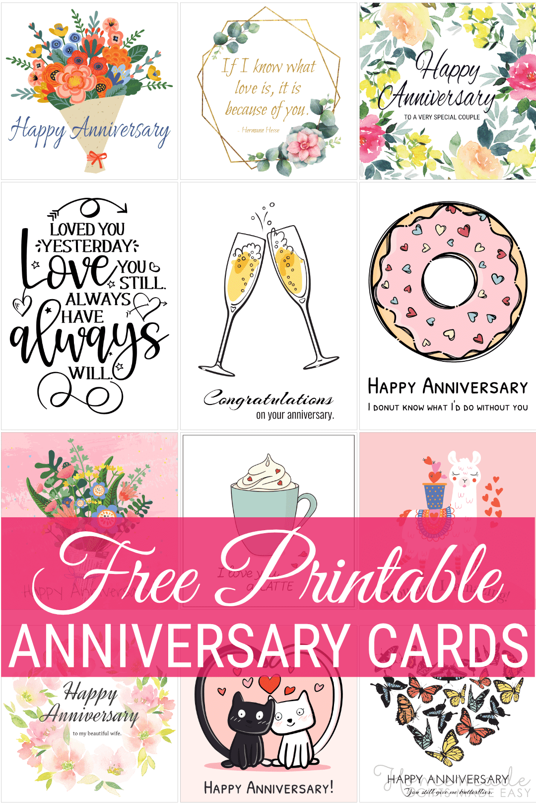 anniversary cards free printable husband