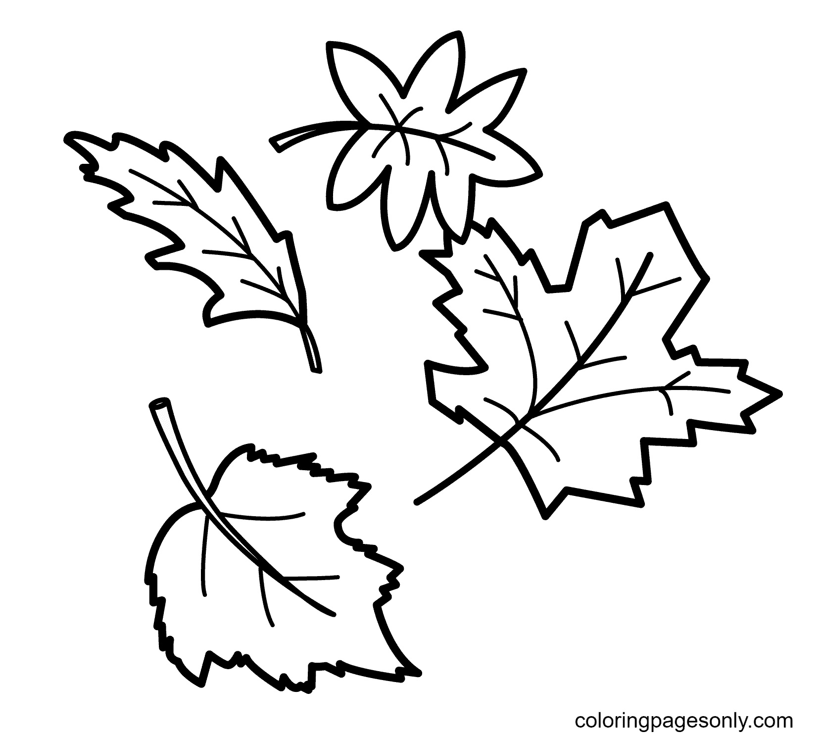 free coloring pages of leaves