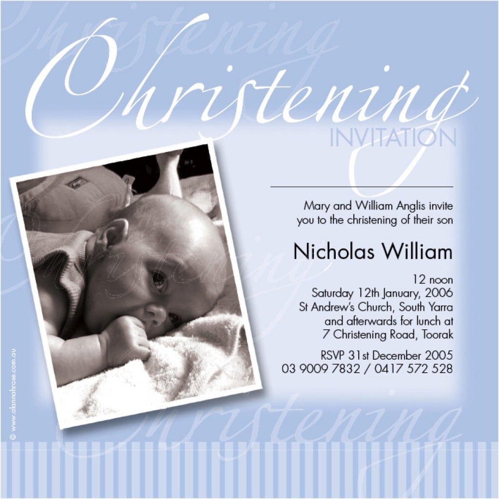 Printable Baptism Invitation Templates