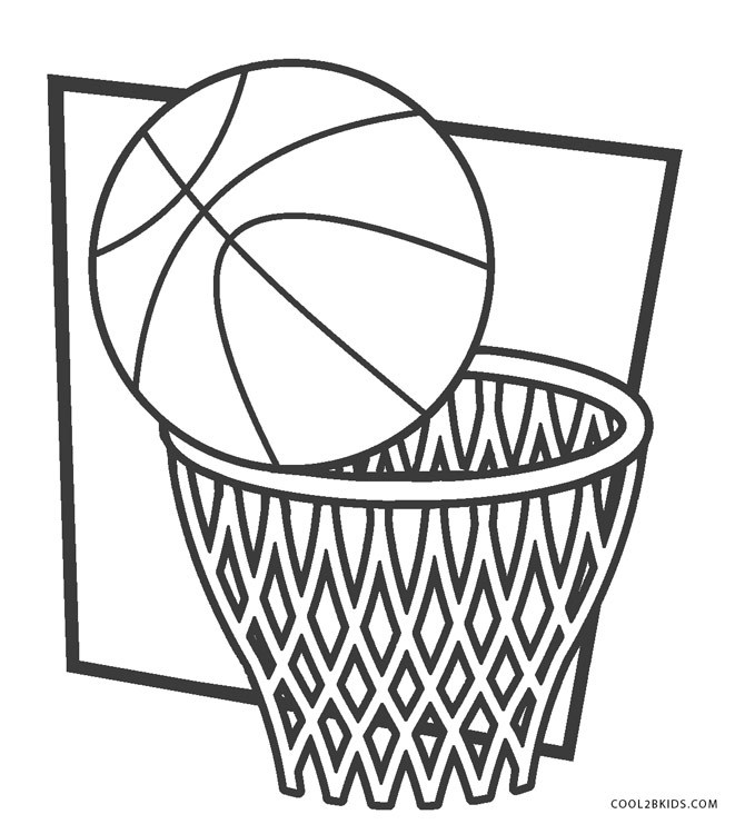 basketball coloring page free printable