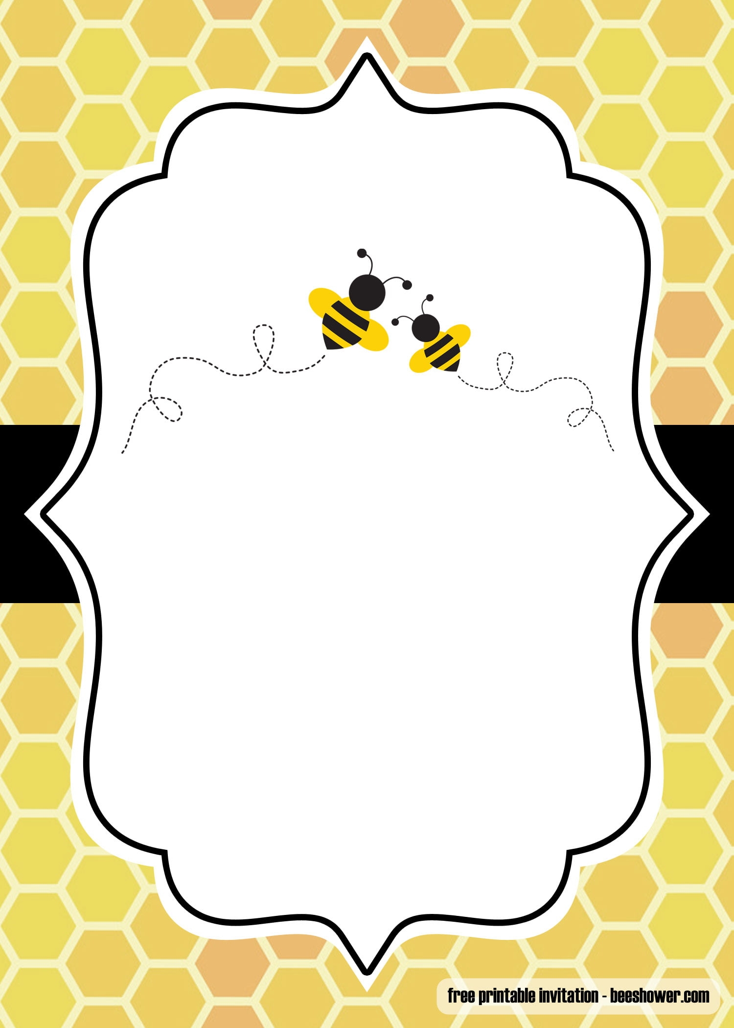 Printable Bee Invitation Template Free Printable Templates Free