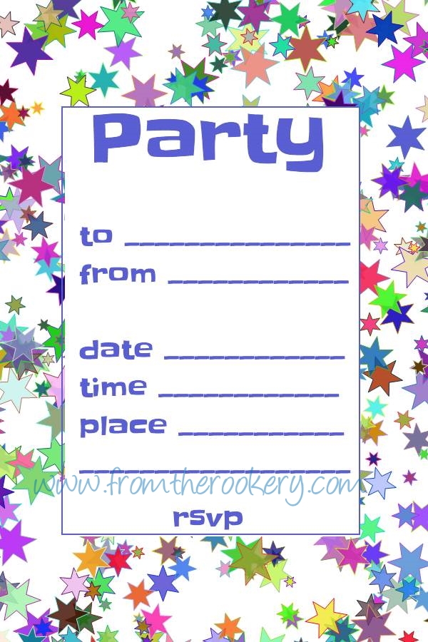 Printable Birthday Party Invitation