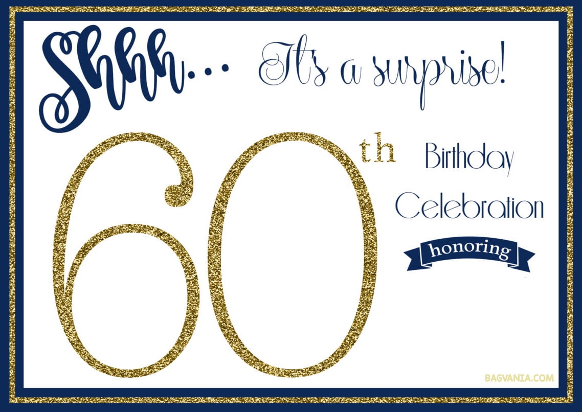 printable blank 60th birthday invitation template