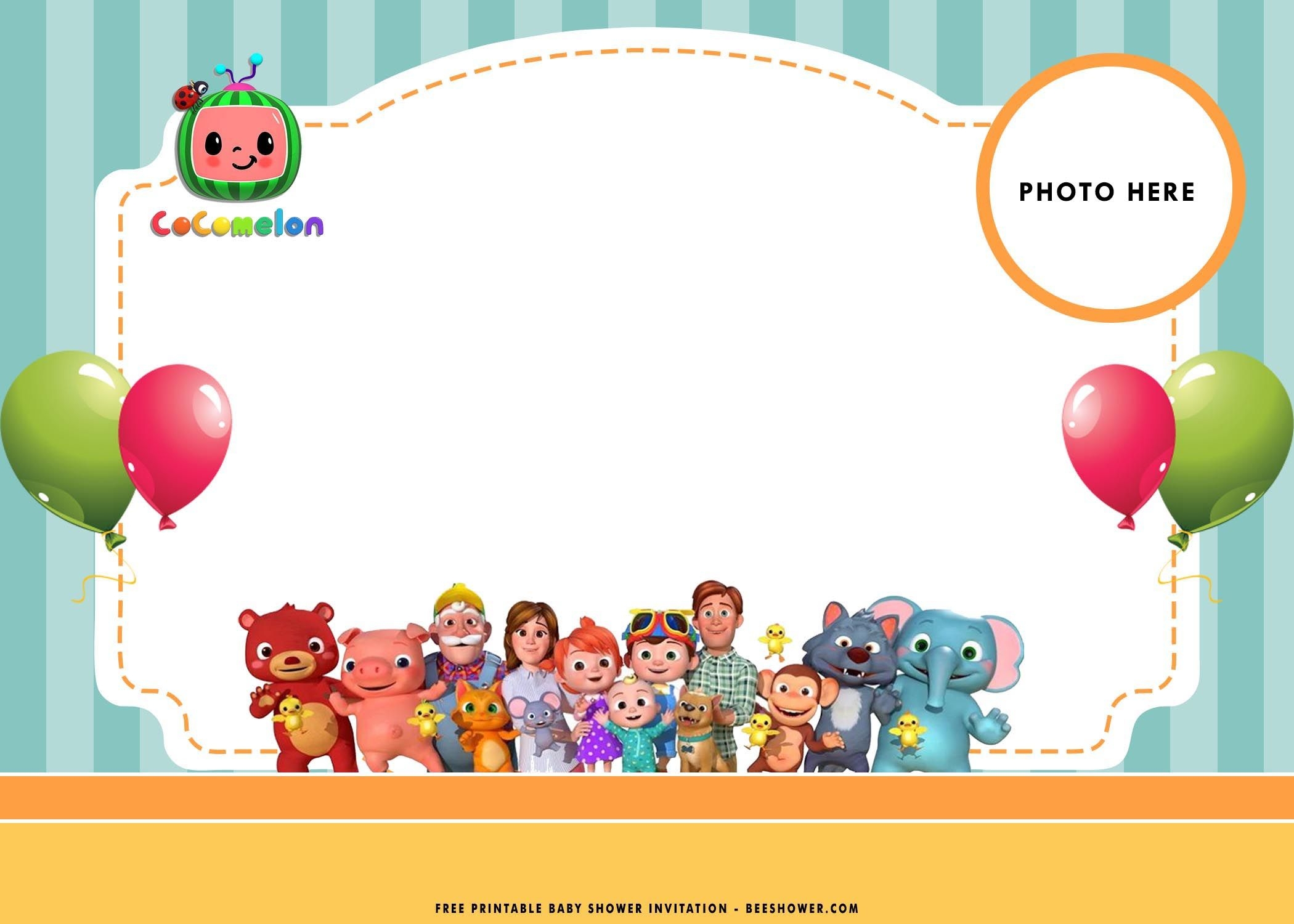 Printable Blank Cocomelon Invitation Template Free FREE Printable Online