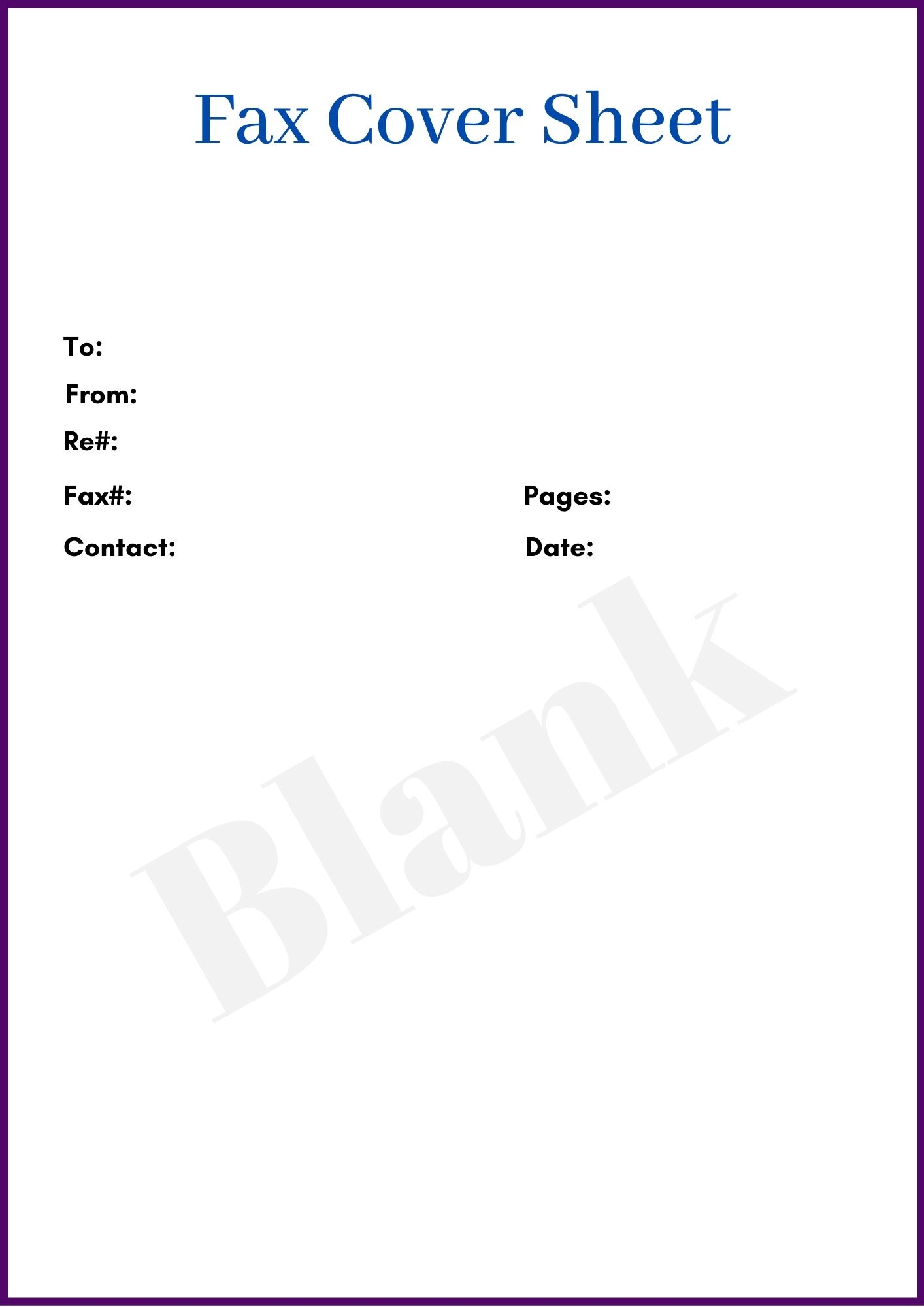 free printable fax cover sheet template word