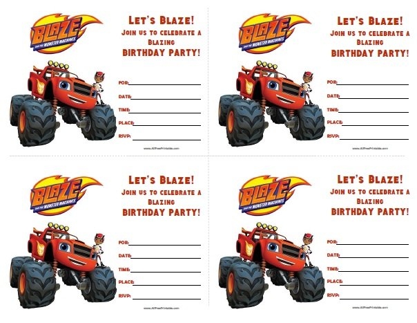 Printable Blaze Invitation Template Free Printable Templates