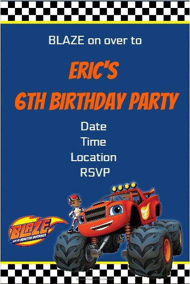 printable blaze invitation template free