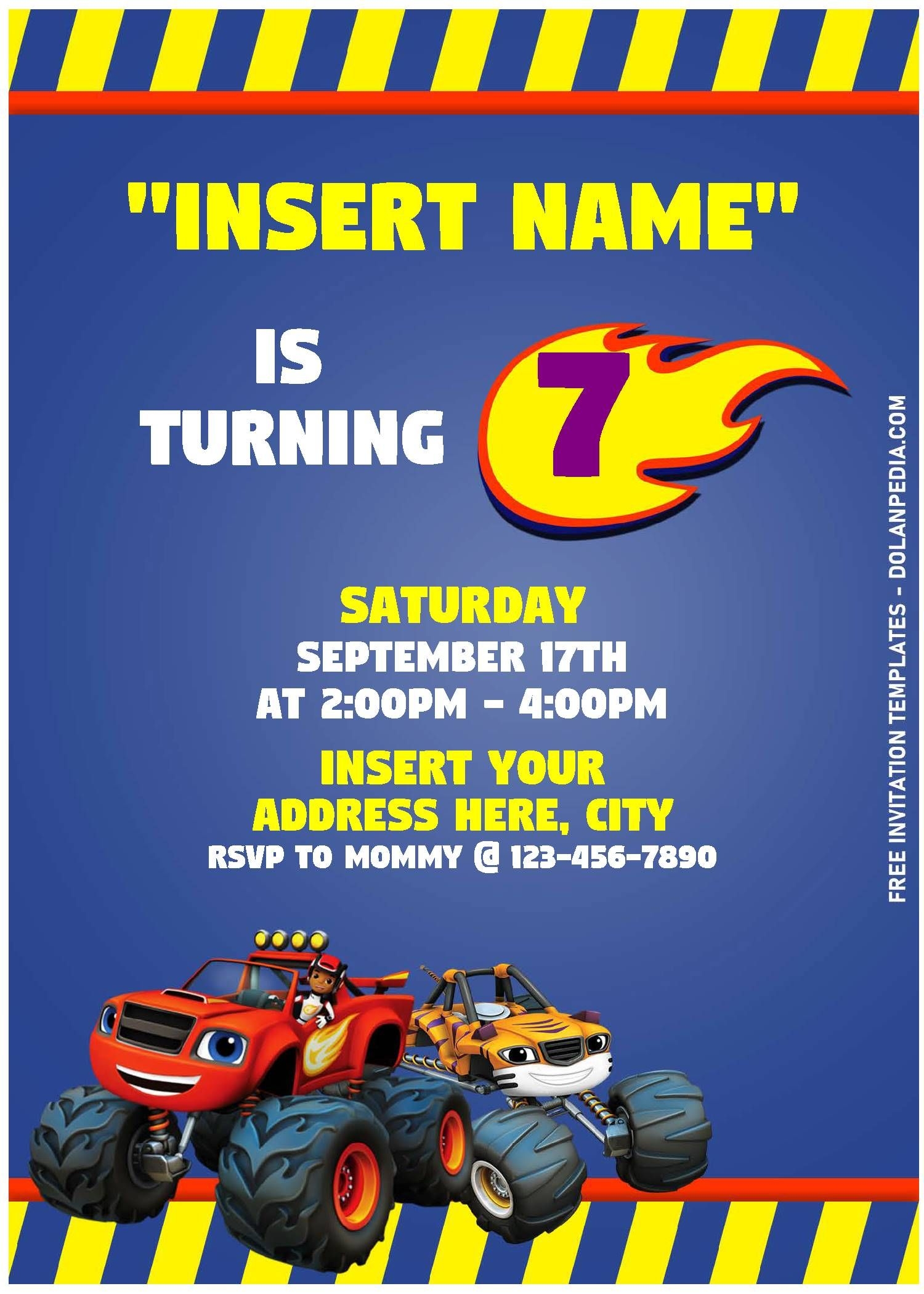 Printable Blaze Invitation Template Free Printable Templates