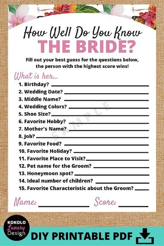 Printable Bridal Shower Games Pdf Cara C Delgado