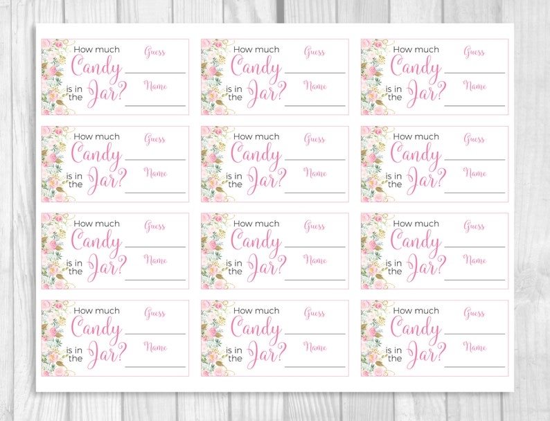 Printable Candy Jar Guessing Game Template Get What You Need For Free