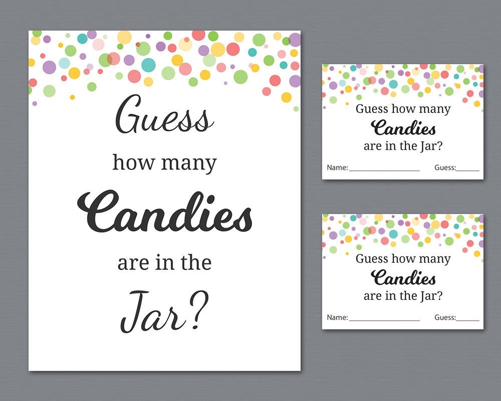 Printable Candy Jar Guessing Game Template Printable Word Searches
