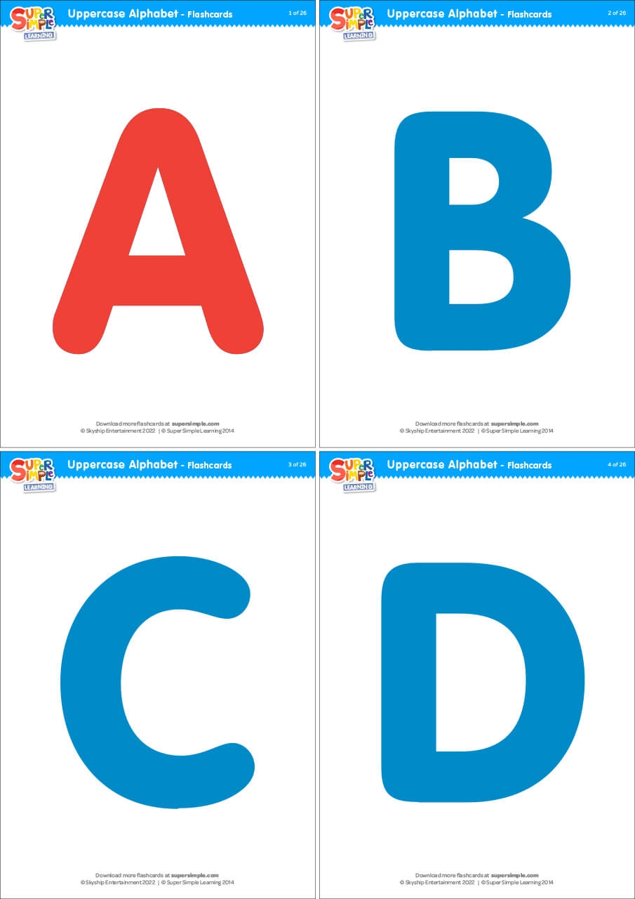 Printable Capital Letter Flash Cards Alphabet Flashcards Printable