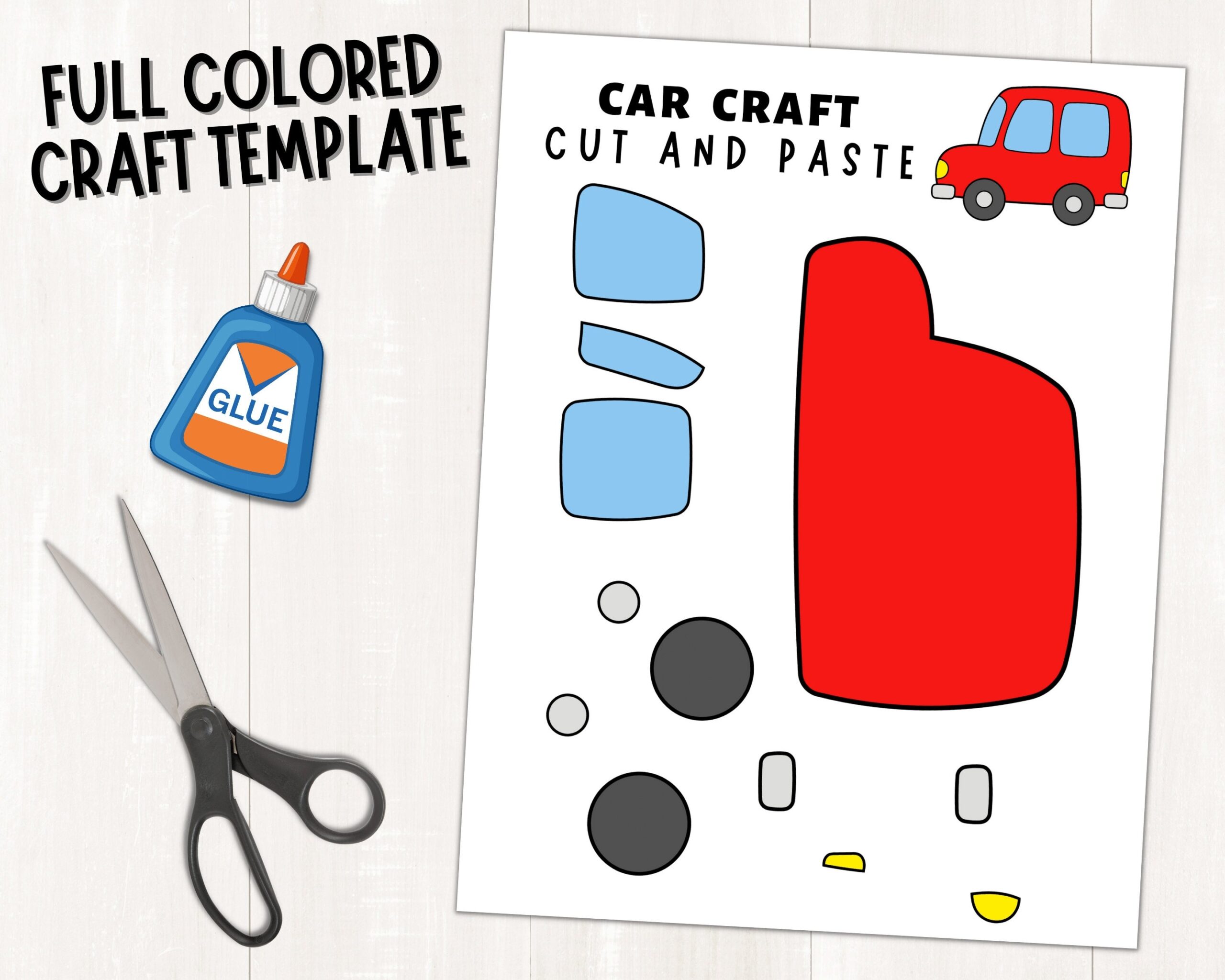 printable car craft for kids
