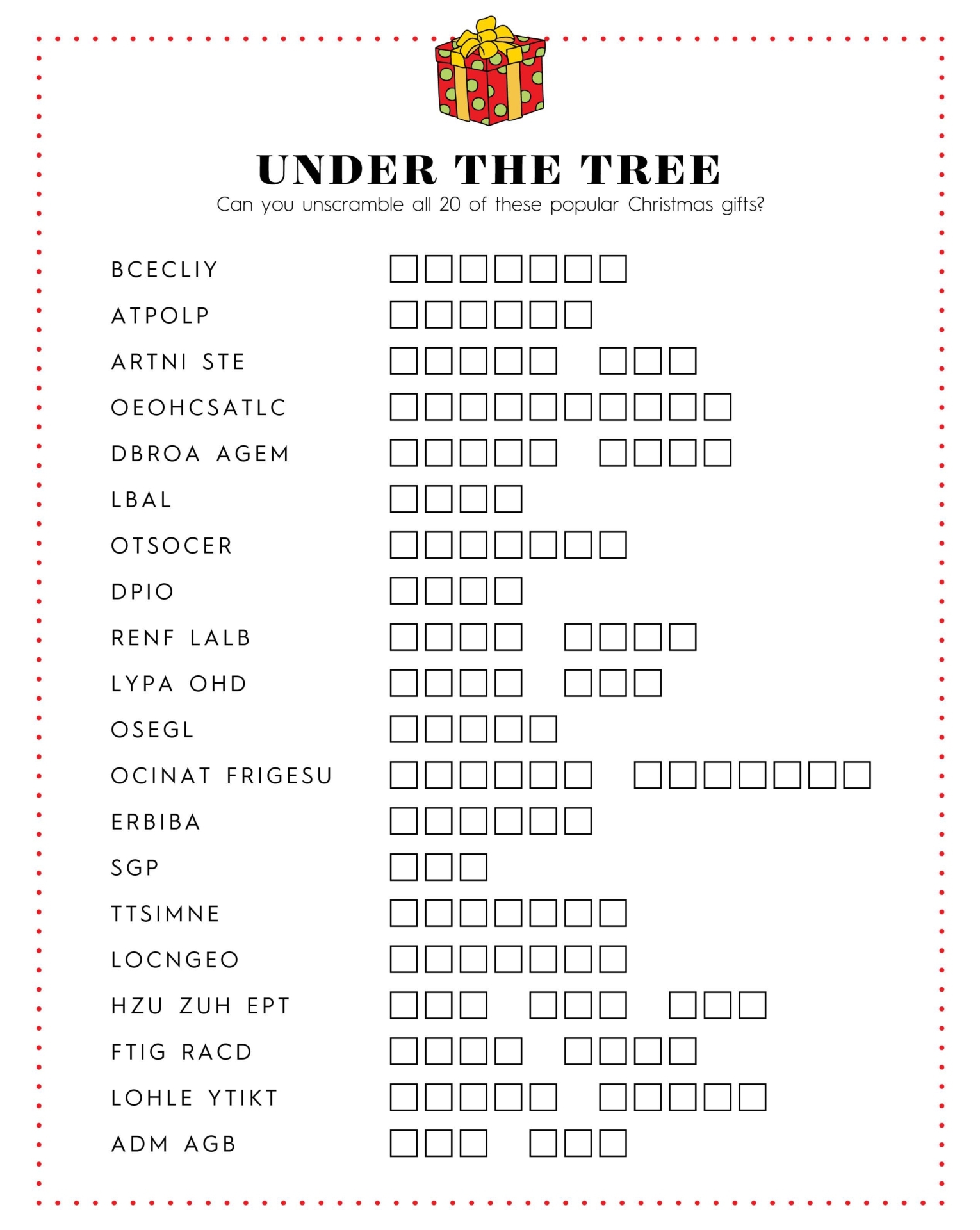 Printable Christmas Games And Trivia Printablee