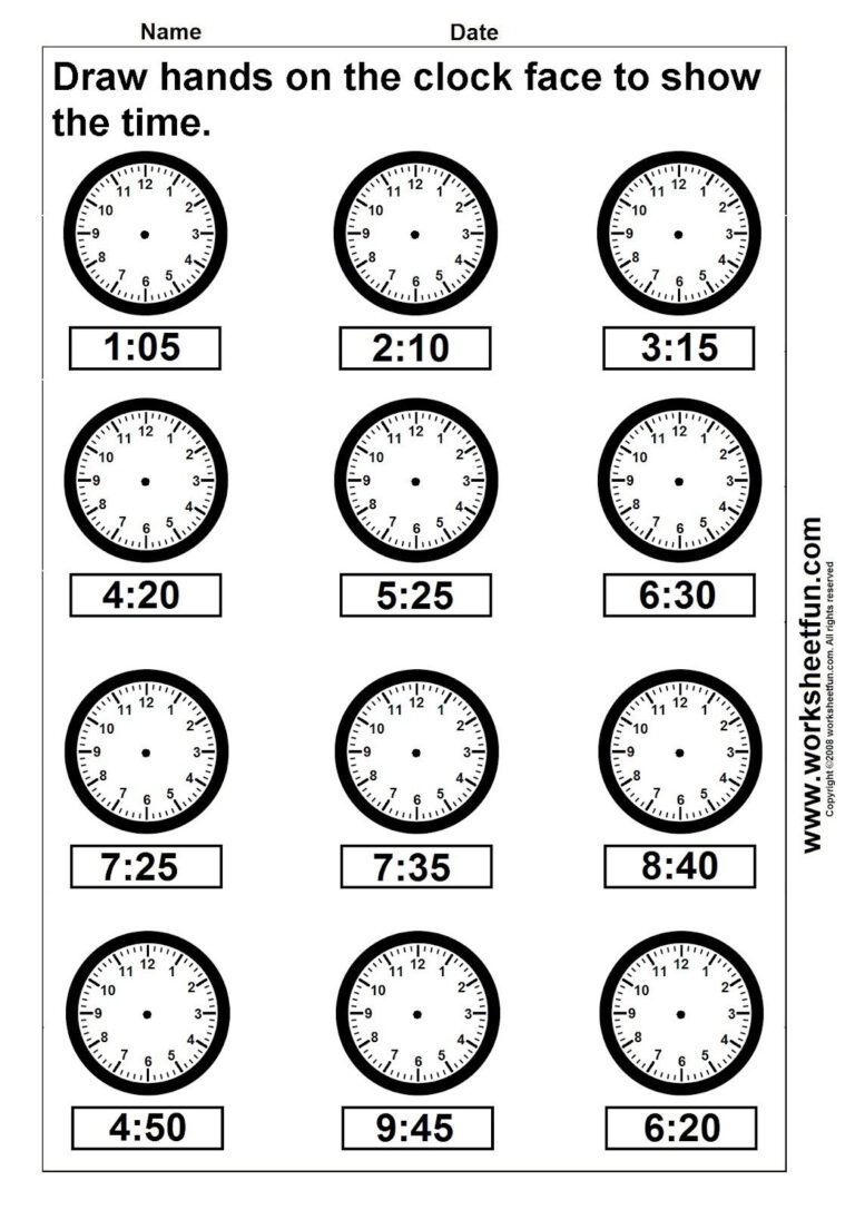 free printable clock worksheets ks2