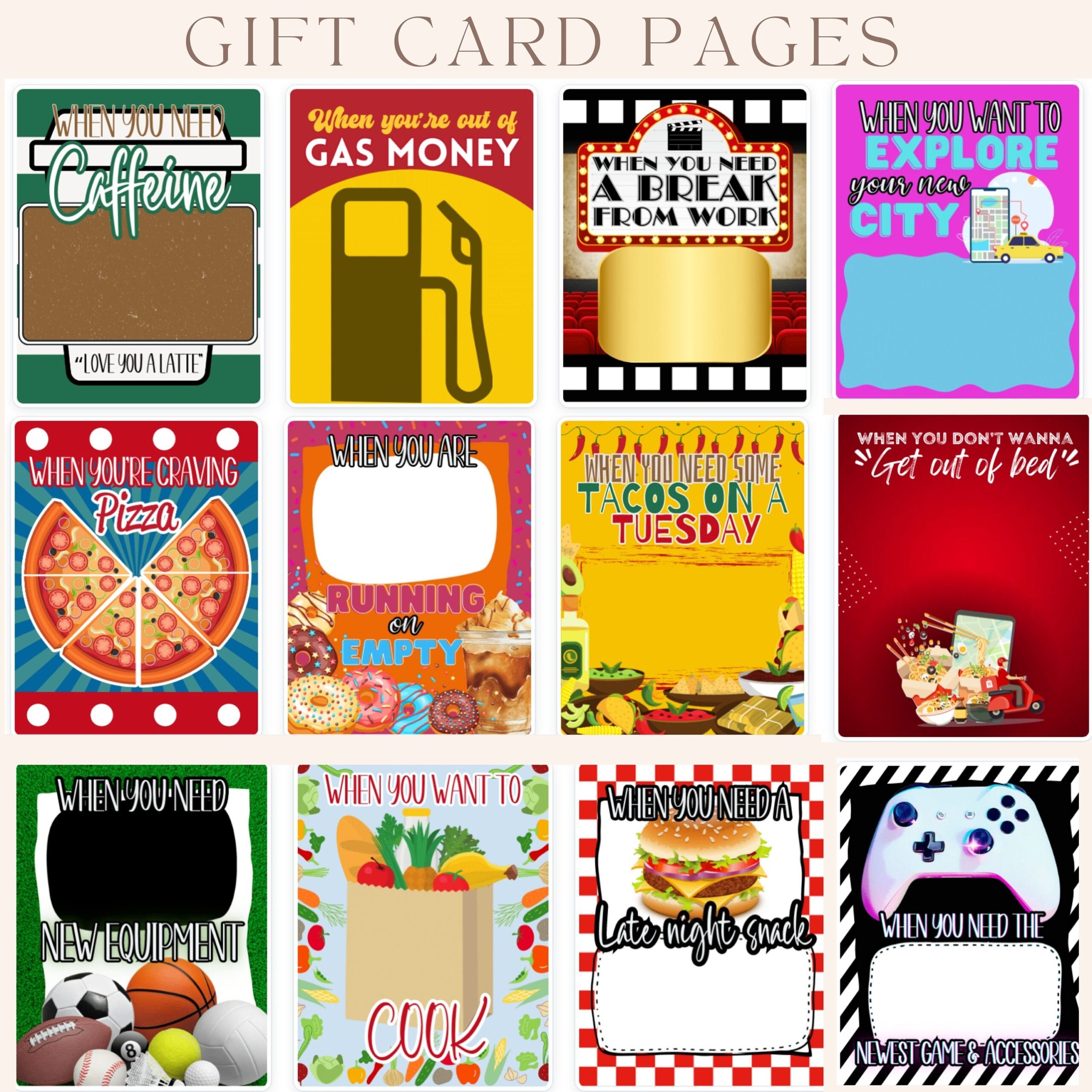 american girl ideas printable gift card