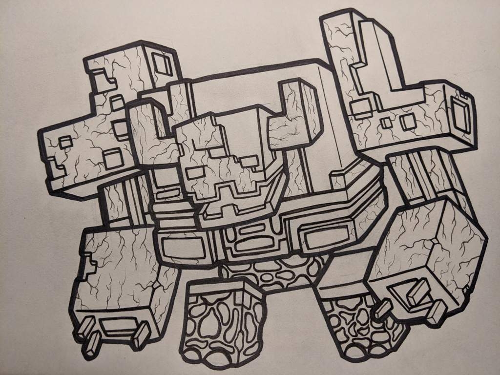 printable coloring minecraft dungeons colouring pages