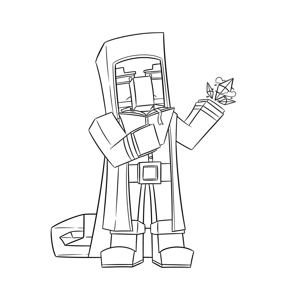 Printable Coloring Minecraft Dungeons Colouring Pages