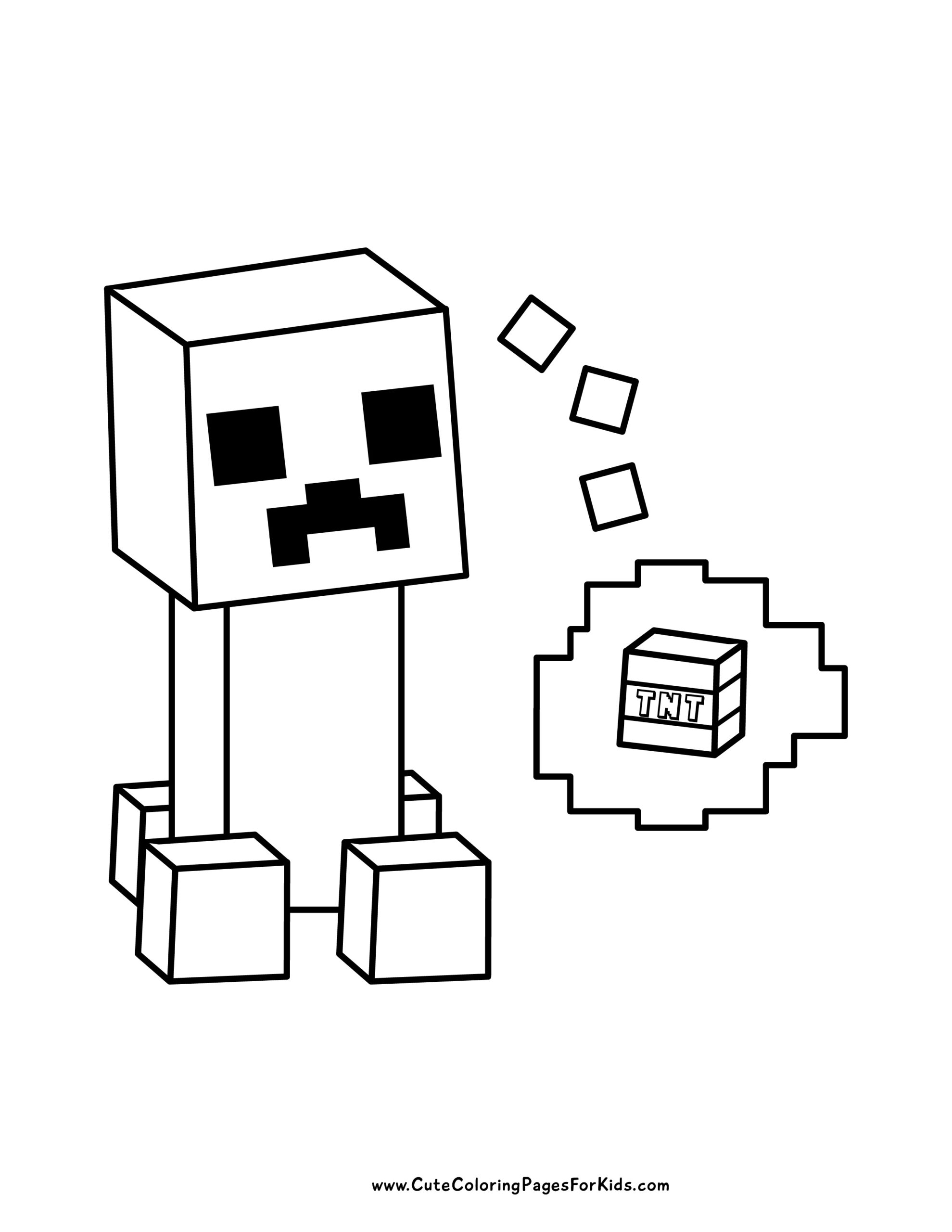 printable minecraft coloring pages