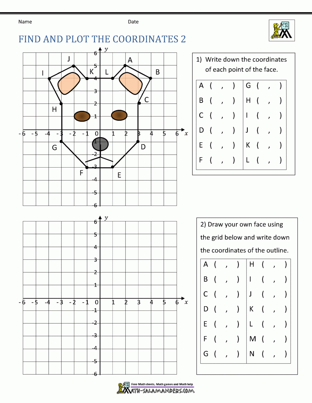 coordinate plane worksheets 5th grade