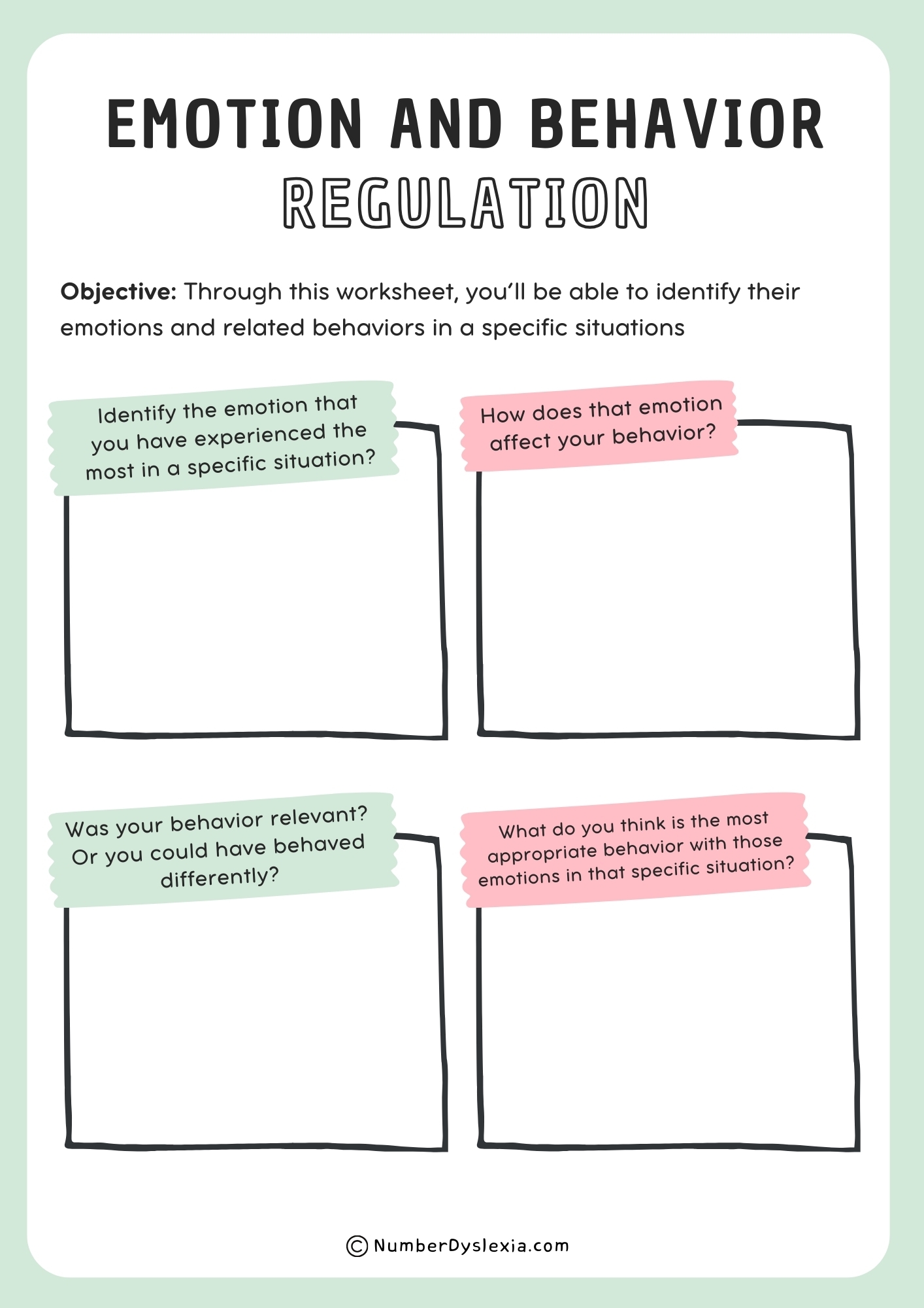 Printable Dialectical Behavior Therapy Worksheets For Teenagers 