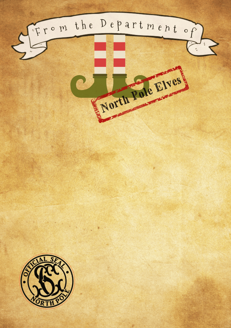 free printable elf letter template
