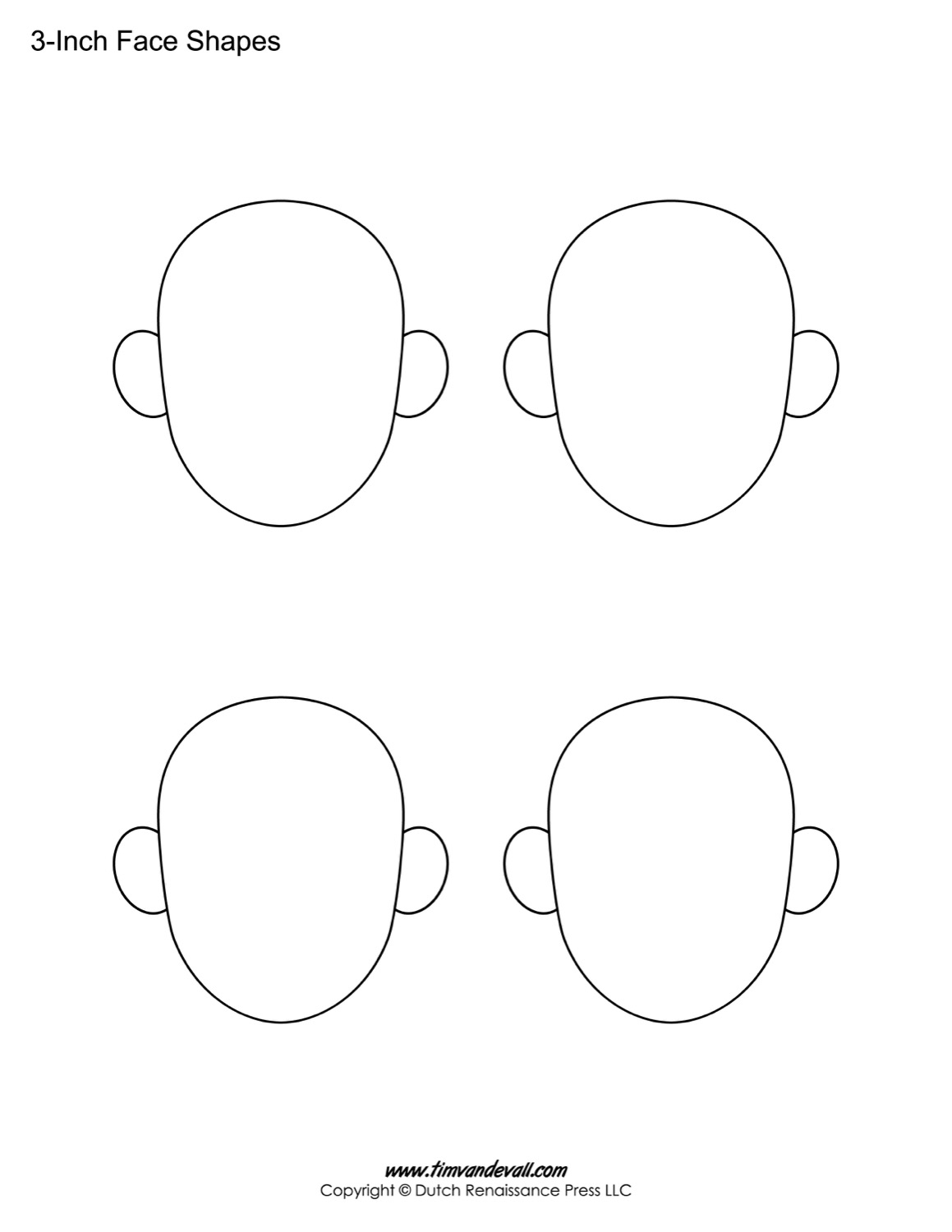 Printable Face Template Calendar Printables