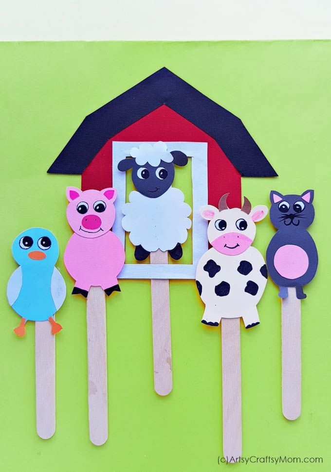 Printable Farm Animal Puppets Craft For Kids Artofit