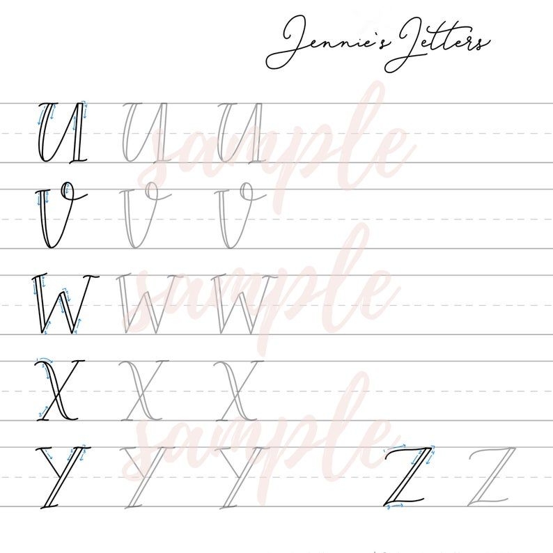 free printable faux calligraphy worksheets