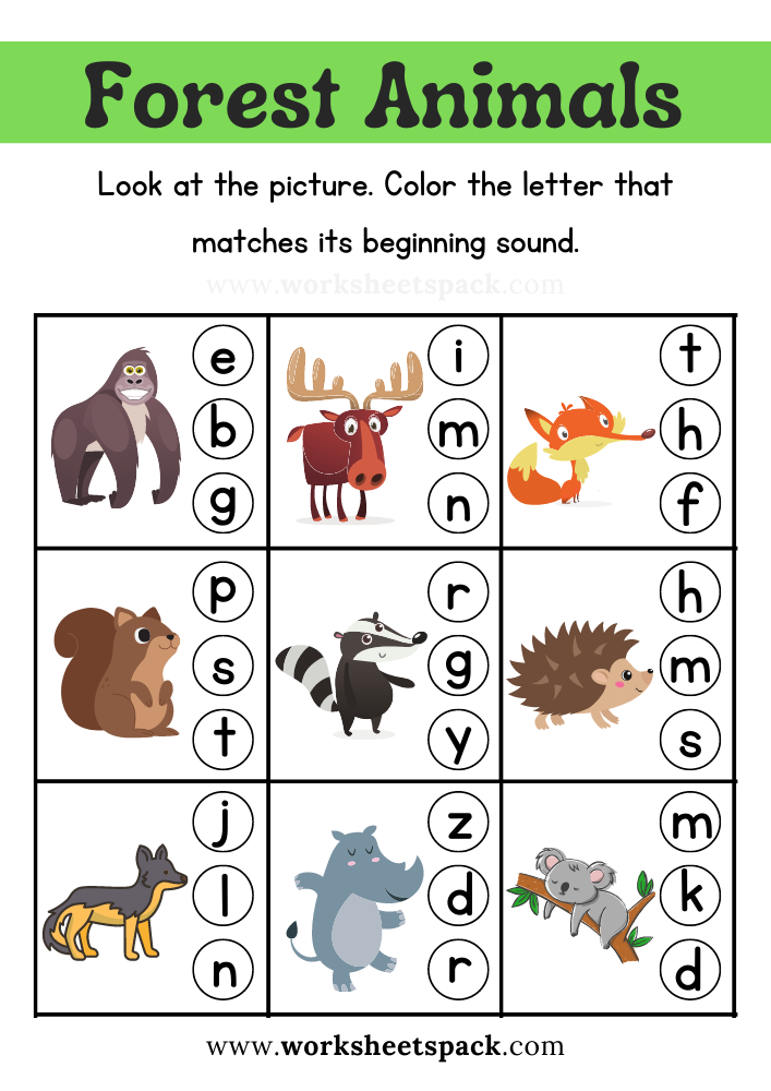 Printable Forest Animals Printable New Year Banners